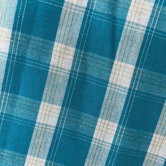 Bit & Bridle blue flannel short sleeved button up - Picture 4 of 17